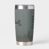 Gepersonaliseerde Bass Fish Onderwater Geïsoleerde Drinkbeker (Achterkant)