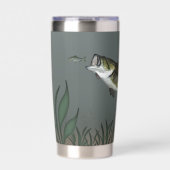 Gepersonaliseerde Bass Fish Onderwater Geïsoleerde Drinkbeker (Voorkant)