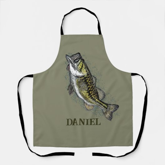 Gepersonaliseerde Bass Fish Schort (Voorkant)