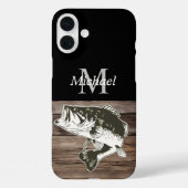 Gepersonaliseerde Bass Gevist Monogram Buitenshuis Case-Mate iPhone Case (Achterkant)