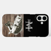 Gepersonaliseerde Bass Gevist Monogram Buitenshuis Case-Mate iPhone Case (Achterkant (horizontaal))