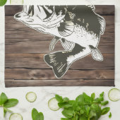 Gepersonaliseerde Bass Gevist Monogram Buitenshuis Theedoek (Gevouwen)