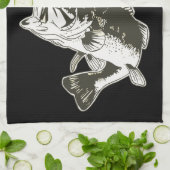 Gepersonaliseerde Bass Gevist Monogram Buitenshuis Theedoek (Gevouwen)