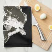 Gepersonaliseerde Bass Gevist Monogram Buitenshuis Theedoek (Quarter Fold)