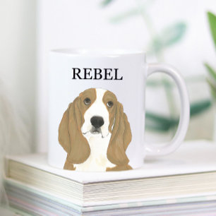 Gepersonaliseerde Basset Hound Beverage Coaster Koffiemok