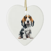 Gepersonaliseerde Basset Hound Puppy Keramisch Ornament (Rechts)