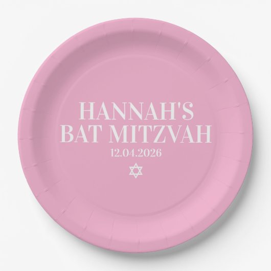 Gepersonaliseerde Bat Mitswa Paper Bord (Voorkant)