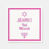 Gepersonaliseerde Bat Mitswa servetten (Voorkant)