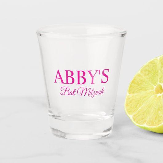 Gepersonaliseerde Bat Mitswa Shot Glass Glas (Voorkant)