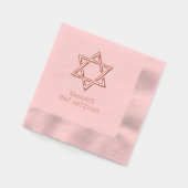Gepersonaliseerde Bat Mitzvah Folie gestempeld ser Servetten (Links)
