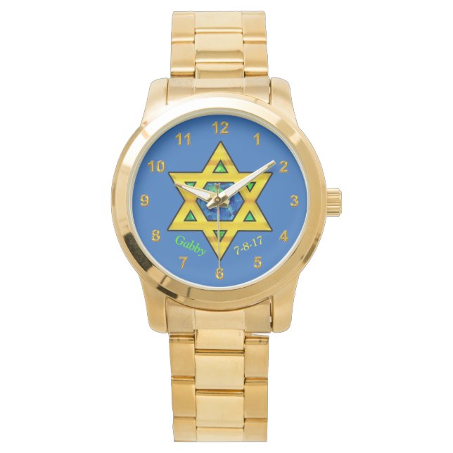 Gepersonaliseerde Bat Mitzvah Gifts Ideeën, Kijk Horloge (Voorkant)