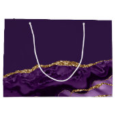 Gepersonaliseerde Bat Mitzvah Mazel Tov Paarse Gou Groot Cadeauzakje (Achterkant)