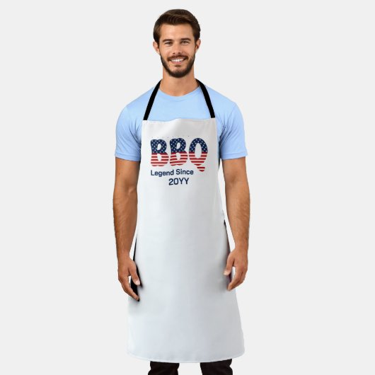 Gepersonaliseerde BBQ-legende sinds patriottisch Schort (Gedragen)
