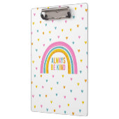 Gepersonaliseerde Be Kind Rainbow Klembord (Links)