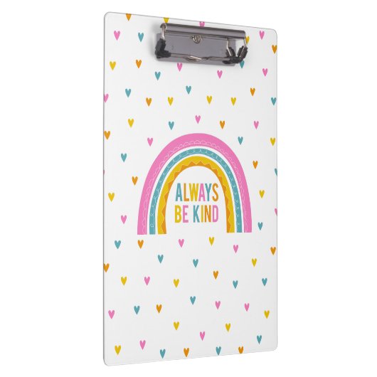 Gepersonaliseerde Be Kind Rainbow Klembord (Rechts)