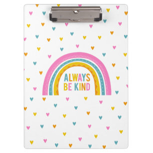 Gepersonaliseerde Be Kind Rainbow Klembord