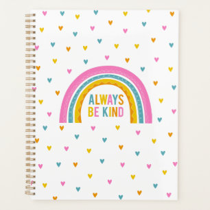 Gepersonaliseerde Be Kind Rainbow Planner