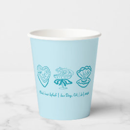 Gepersonaliseerde Beach Bachelorette Decor Cups Papieren Bekers