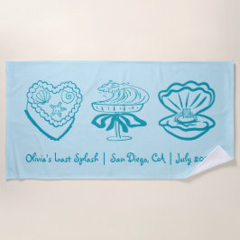 Gepersonaliseerde Beach Bachelorette Handdoek Gift