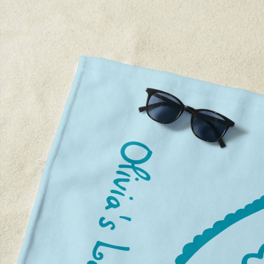 Gepersonaliseerde Beach Bachelorette Handdoek Gift (In situ)