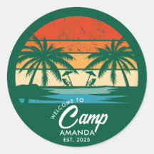 Gepersonaliseerde Beach Camp Bachelorette Party Cu