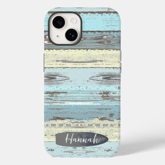 Gepersonaliseerde Beach Driftwood Surfboard Case-Mate iPhone Case (Achterkant)