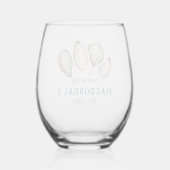 Gepersonaliseerde beach House Oyster Bar Wijnglas Zonder Voet (Achterkant)
