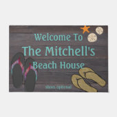 Gepersonaliseerde Beach House Welkom Deurmat (Voorkant)