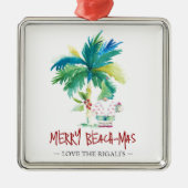 Gepersonaliseerde Beach Kerst Ornamenten (Voorkant)