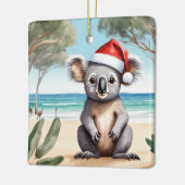 Gepersonaliseerde Beach Koala Beer Australian Chri Keramisch Ornament (Links)