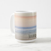 Gepersonaliseerde Beach Ocean Sunset Koffiemok (Voorkant links)