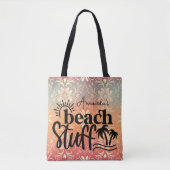 Gepersonaliseerde "Beach stuff" Tote Bag (Voorkant)