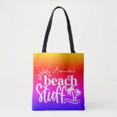 Gepersonaliseerde "Beach stuff" Tote Bag (Voorkant)