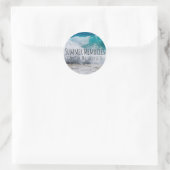Gepersonaliseerde Beach Summer Memories Envelope S Ronde Sticker (Tas)
