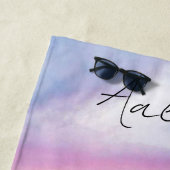 Gepersonaliseerde Beach Sunset Strandlaken (In situ)