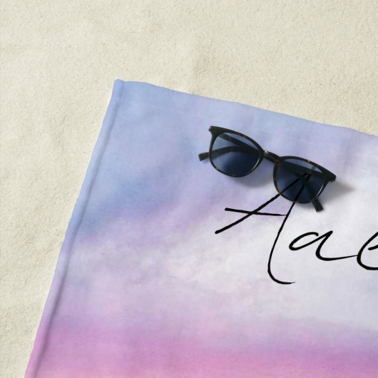 Gepersonaliseerde Beach Sunset Strandlaken (In situ)