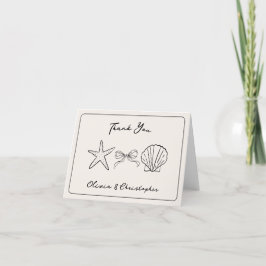 Gepersonaliseerde Beach Wedding Dank u kaarten