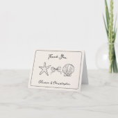 Gepersonaliseerde Beach Wedding Dank u kaarten (Voorkant)