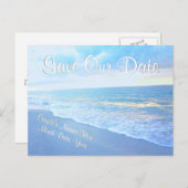 Gepersonaliseerde Beach Wedding Save the Date Brie Aankondigingskaart (Voorkant / Achterkant)