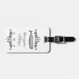 Gepersonaliseerde Beach Whale Trouwtas Label Bagagelabel