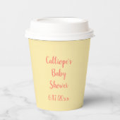 Gepersonaliseerde Beach Yellow We halen Beachy Papieren Bekers (Voorkant)