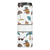 Gepersonaliseerde beachy drink tumbler thermosbeker (Achterkant)