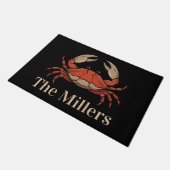 Gepersonaliseerde Beachy krab deurmat (Schuin)