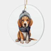 Gepersonaliseerde Beagle Dog Art Keramisch Ornament (Links)