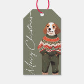 Gepersonaliseerde Beagle Dog Holiday Gift Label Cadeaulabel (Voorkant)