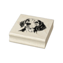 Gepersonaliseerde Beagle Dog Zwart-wit