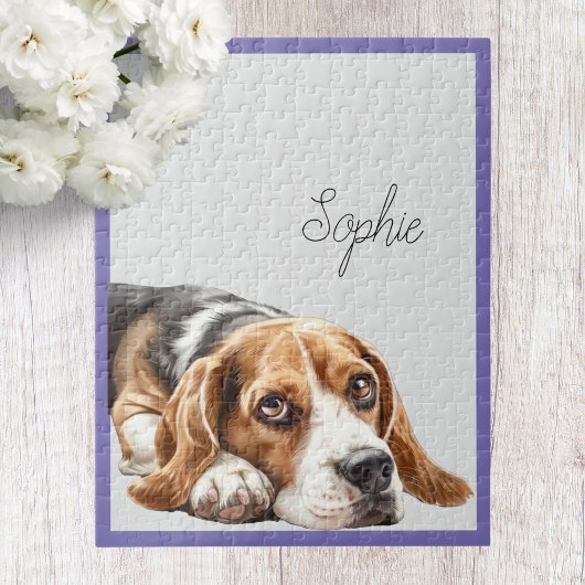 Gepersonaliseerde Beagle Jigsaw Puzzel