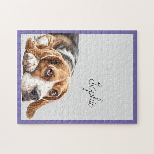 Gepersonaliseerde Beagle Jigsaw Puzzel (Horizontaal)