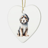 Gepersonaliseerde Bearded Collie Puppy Keramisch Ornament (Links)