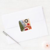 Gepersonaliseerde Beardie-Claus Kerst stickers (Envelop)